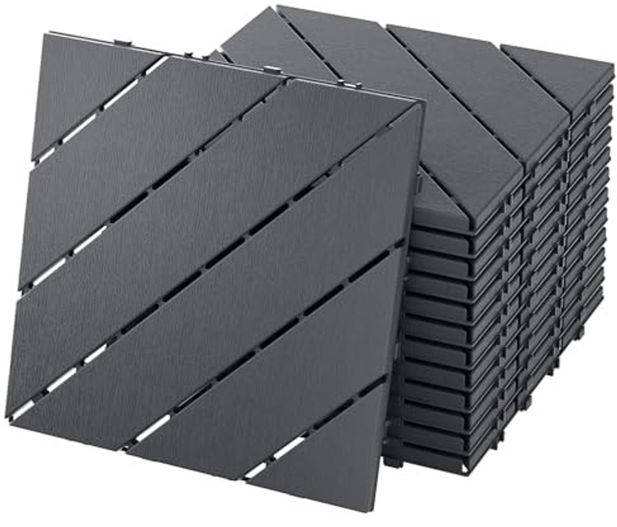 SolidKeus - Terrastegels 11 Stuks voor Balkon en Tuin met Houtlook