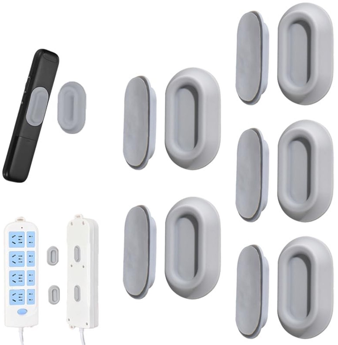 SolidKeus - Set van 5 Magnetische Afstandsbedieninghouders voor Muurmontage
