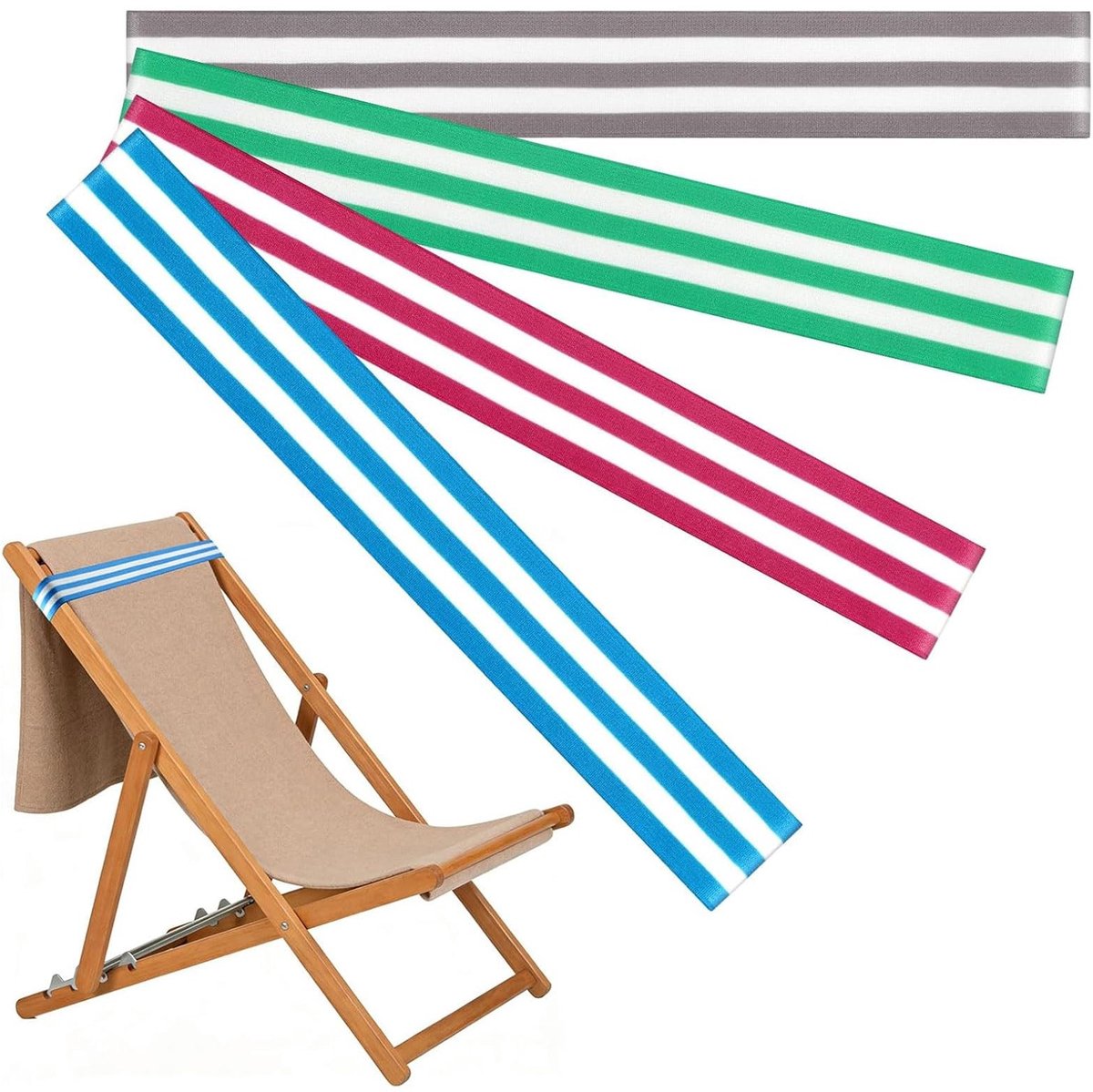 SolidKeus - Handdoekbanden voor Strand en Zwembad (4-pack)