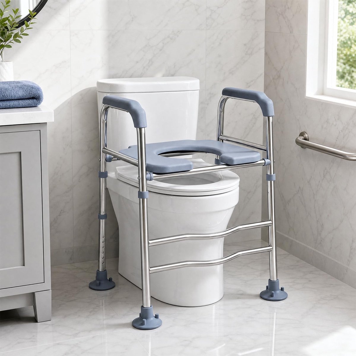 Omgoods - Verhoogde Toiletbrilverhoging met Armleuningen