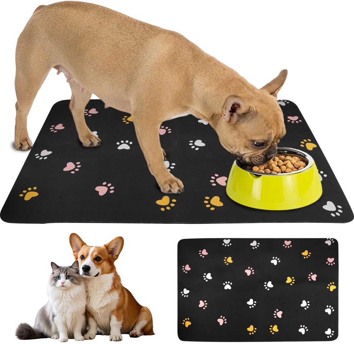 Omgoods - Kattenvoer Mat met Waterabsorptie en Antislip