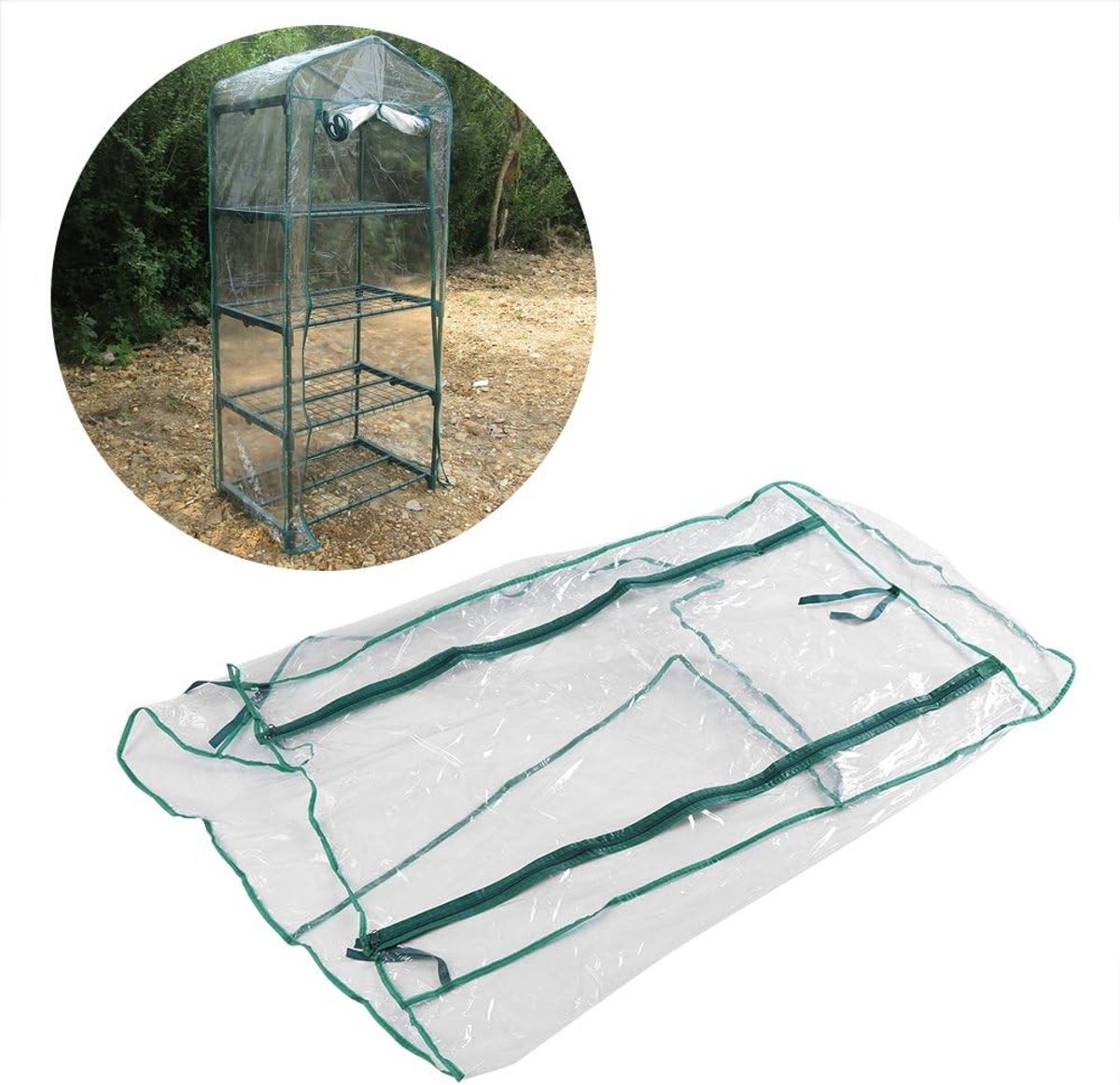 Tuinkas Bescherming, Tuinplanten Bedekking, 69 x 49 x 160 cm Warmte Beschermhoes voor Planten, Versterkte Tuinbedekking voor Buitenplanten en Bloemen