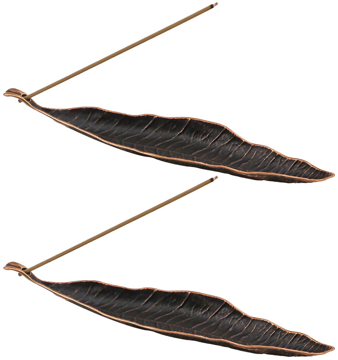 Omgoods - Set van 2 Wierookstokjeshouders met Bladdesign