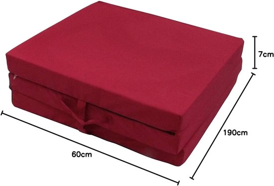 Vouwmatras Senior - Logeerbed Gastenmatras - Flexibele Slaapplek - Wasbare Hoes - 195x85x10 cm - Zwart — afbeelding 5