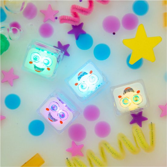 Glo Pals Party, Light Up Cubes, Wit, 4 Stuks van Glo Pals — afbeelding 5