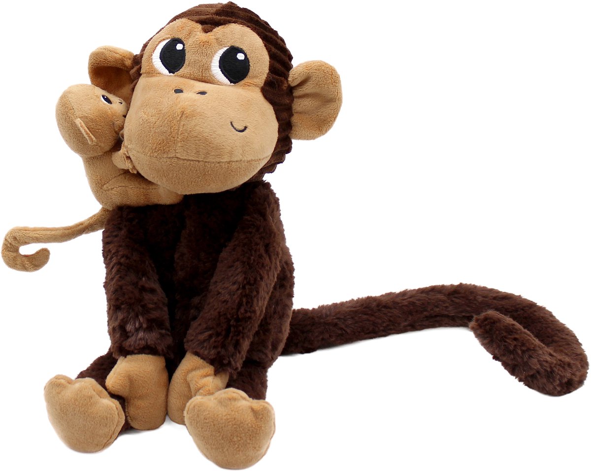 Les Ptipotos Zazou The Monkey Knuffel - Chocolate