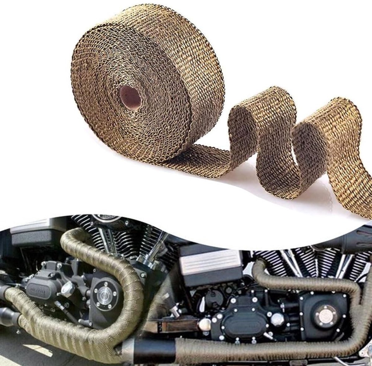SolidKeus - Titanium Uitlaatband 1.5m x 25m voor Warmte-isolatie
