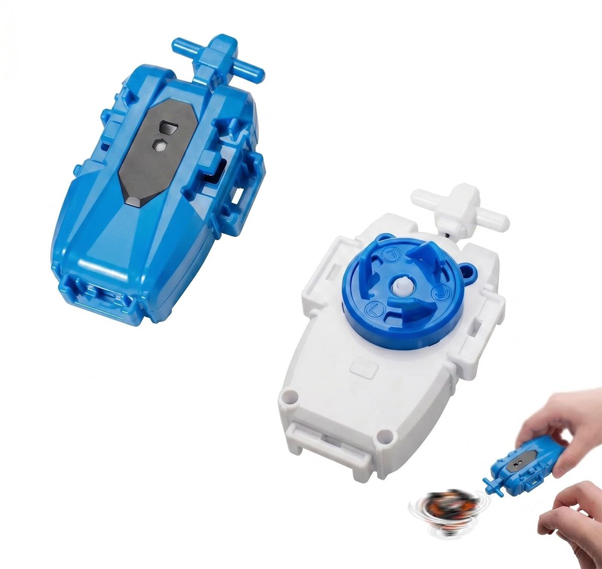 SolidKeus - Set van 2 Blauw/Witte Launchers voor Kinderen