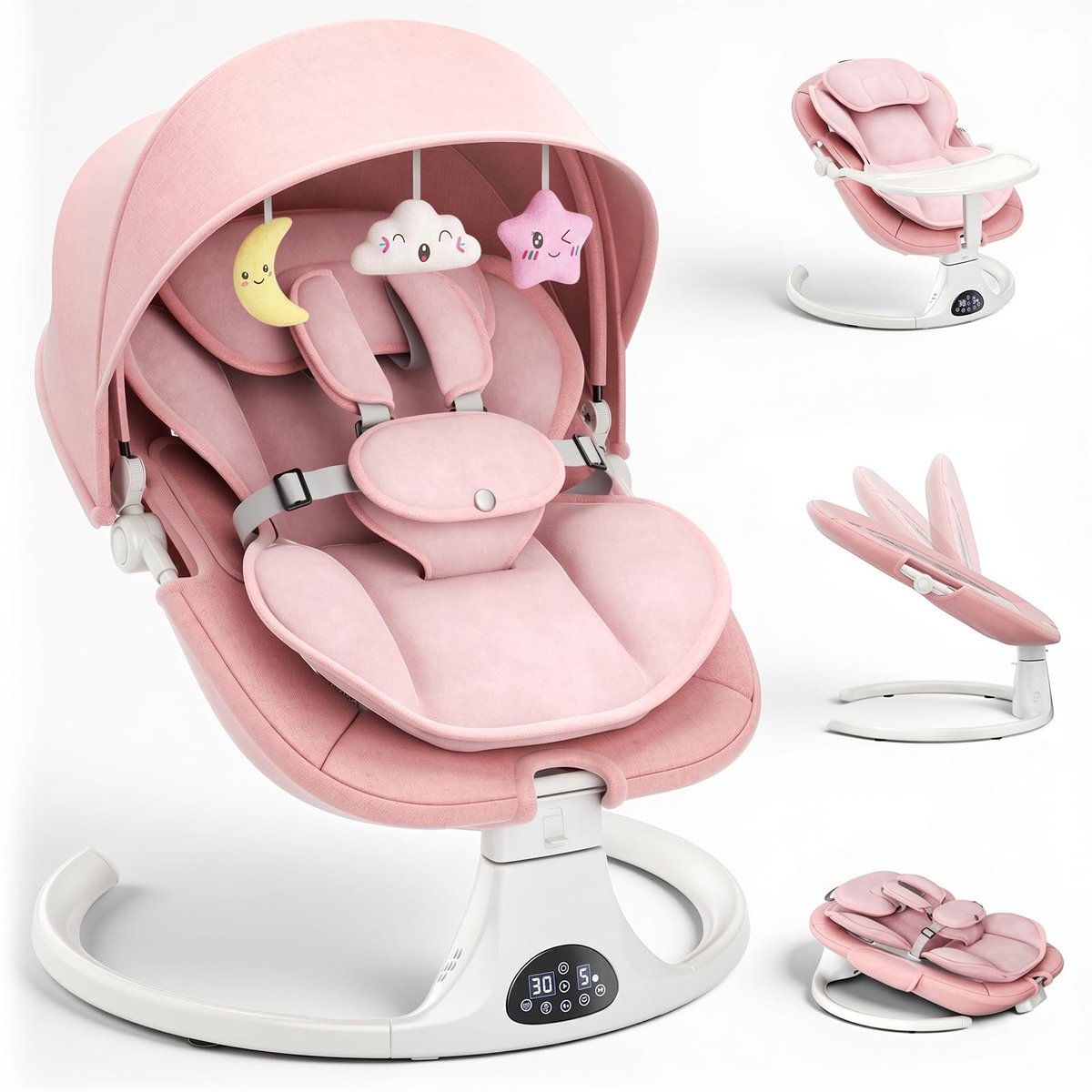 SolidKeus - Elektrische Baby Bouncer met Verstelbare Rugleuning