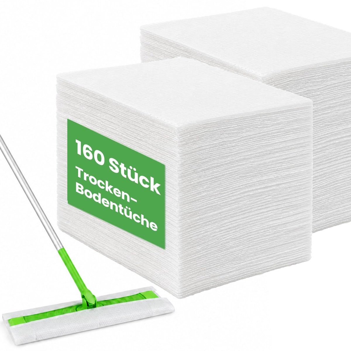 SolidKeus - 160 Stuks Wegwerp Droogdoeken voor Vloerverzorging