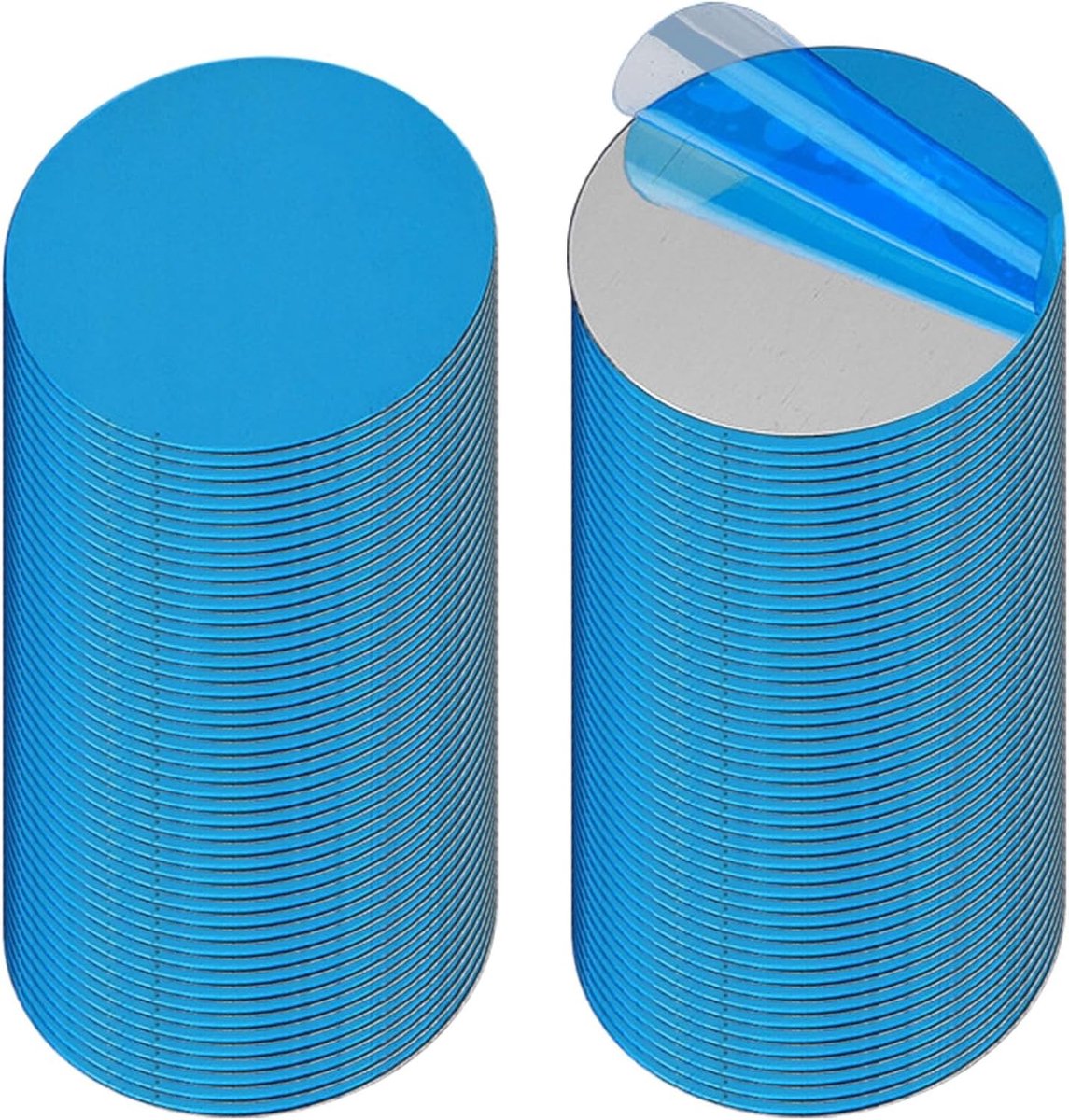 100 Stuks 30mm Witte Zelfklevende Metalen Platen voor Tonie Shelf en Magnetische Dots, Ideaal voor Mobiele Telefoons en Creatieve Projecten