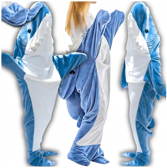 Shark Deken Pyjama Slaapzak - Warme en leuke onesie (160-168cm) van Shark — afbeelding 2