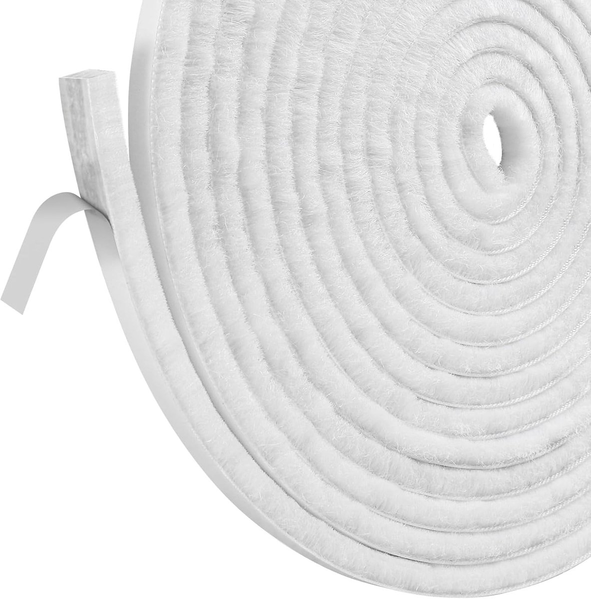 Zelfklevende Borstelafdichting Voor Deur & Raam - 6 m (L) x 9 mm (B) x 9 mm (D) - Tochtstrip Voor Deuren - Borstelafdichtingsstrip Voor Schuifdeur - Raam & Kledingkast – Wit