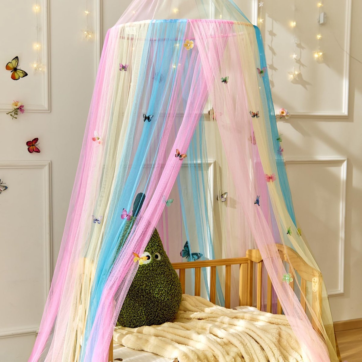 XL, regenboog, bedhemel voor meisjes, kamerdecoratie, feeëndroom, speeltent voor kamer, leeshoek