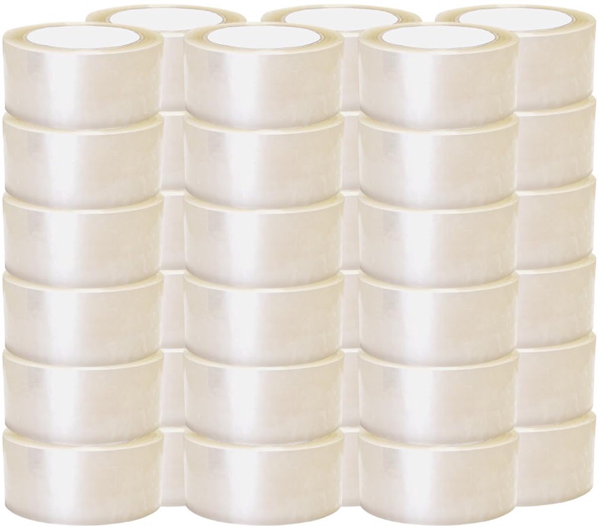 - Transparant - PP 28µ - Plakband 50 mm x 100 m - Doos van 36 rollen