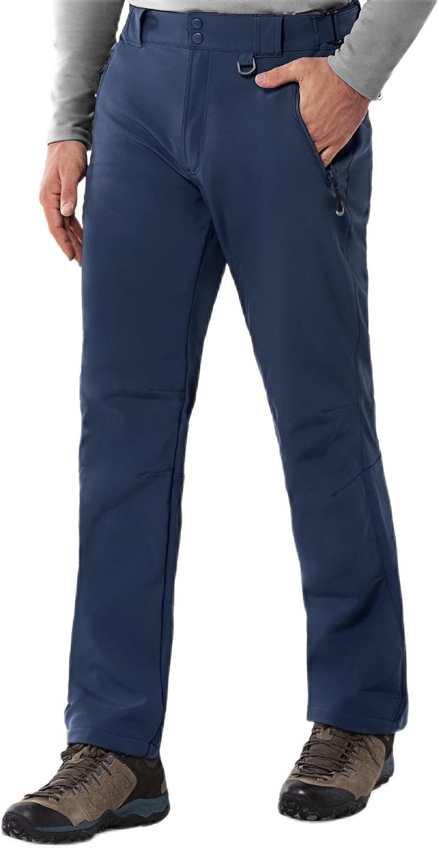 33,000ft Outdoorbroek voor heren, softshellbroek, water- en winddichte skibroek, warme fleecegevoerde werkbroek voor de winter, trekkingbroek, wandelbroek