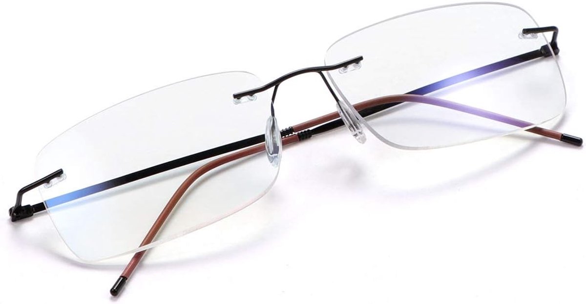 Progressieve Multifocus Leesbril Blauw Licht Blokkeert Geen Lijn Multifocale Computerlezers voor Vrouwen Mannen Unisex Rechthoekige Brillen Titanium Lichtgewicht Vergroting Presbyopie Brillen