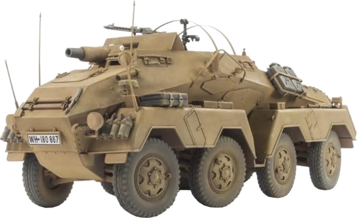 AFV-Club AF35233 Modelbouwset speciale motorvoertuig 233 8-wiel met pistool, zware gepantserde maaiwagen, 75 cm