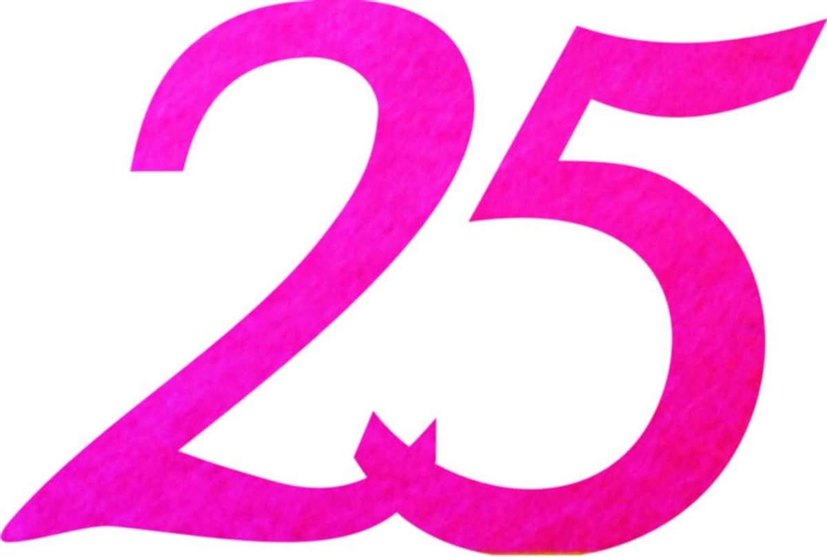 Knutsel-News strooidecoratie, Fliz, roze, 18 x 12 x 3 cm