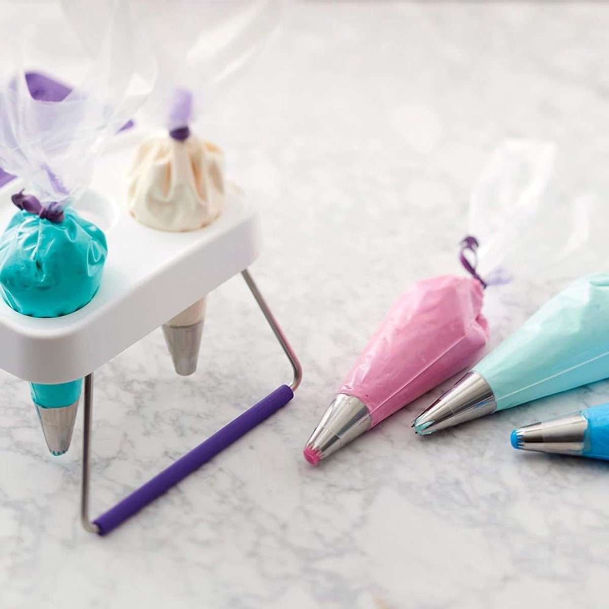 Zakbanden, herbruikbare siliconen glazuur Piping Bag Ties, Multi-Color Decorating Bag Ties voor het bakken van cupcakes koekjes