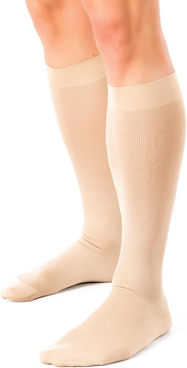 Compressiekousen voor heren, compressiekousen voor vlucht, reizen, sport, hardlopen, fietsen, medische ondersteuning, trombose sokken, 13-21 mmHg, kniehoog