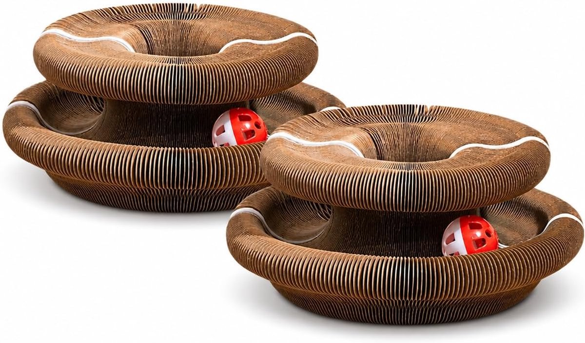 Curls Kattenspeelgoed, 2025 nieuwe Kitty Kurls kattenspeelgoed Marlene, Magic Organ Cat Scratching Board, Opvouwbare Accordeon Krabplank Speelgoed, Interactieve Krabmat voor binnen,