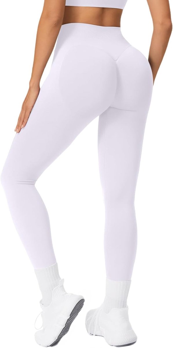 Sportlegging voor dames met hoge taille, elastische push-up-legging zonder naden, sportkleding voor yoga, fitness, pilates, training