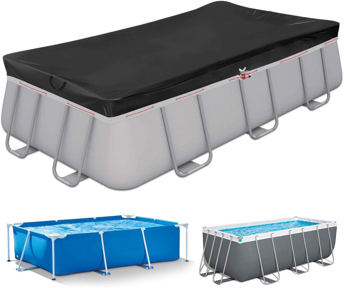 Omgoods - Rechthoekige Zwembadafdekking 420D voor 400 x 200 cm