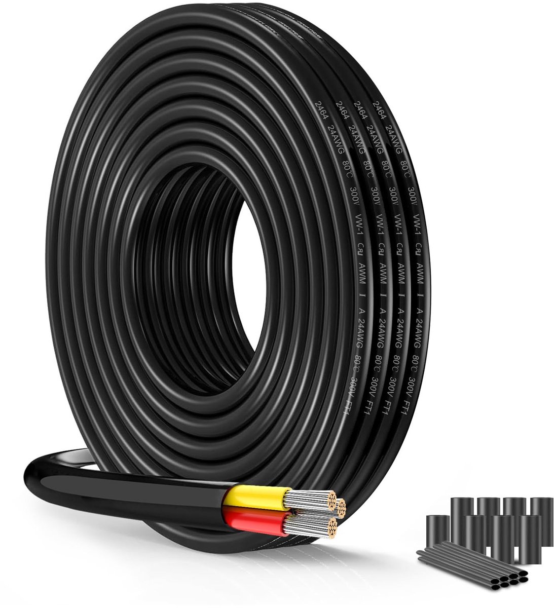 Omgoods - UL2464 24AWG 3-Core Stroomkabel 8 m voor Automotive en Werkplaats