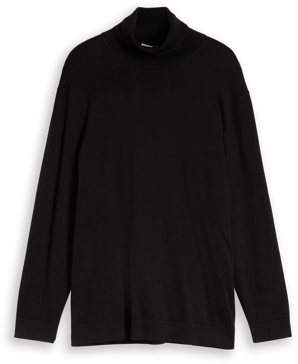 Tom Tailor - Plus Size - katoenen coltrui - Maat 4XL - Black