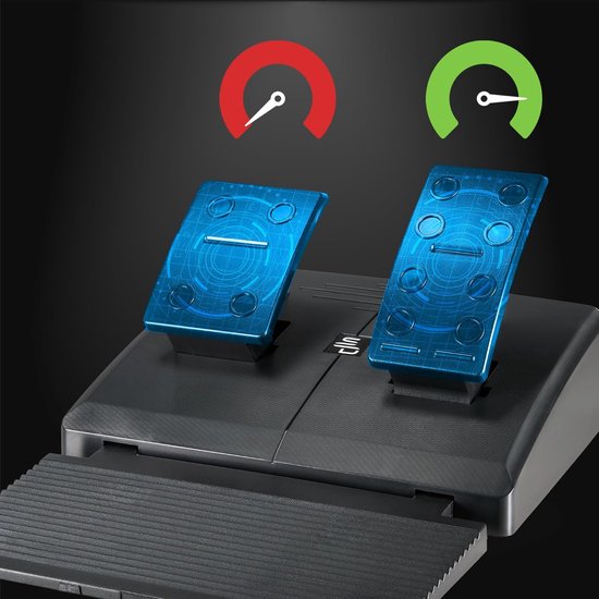 Race Stuur - Gaming Stuur - Autorace Simulatie - 270 of 900 graden draaihoek - 26.5 cm wiel - Zwart — afbeelding 3