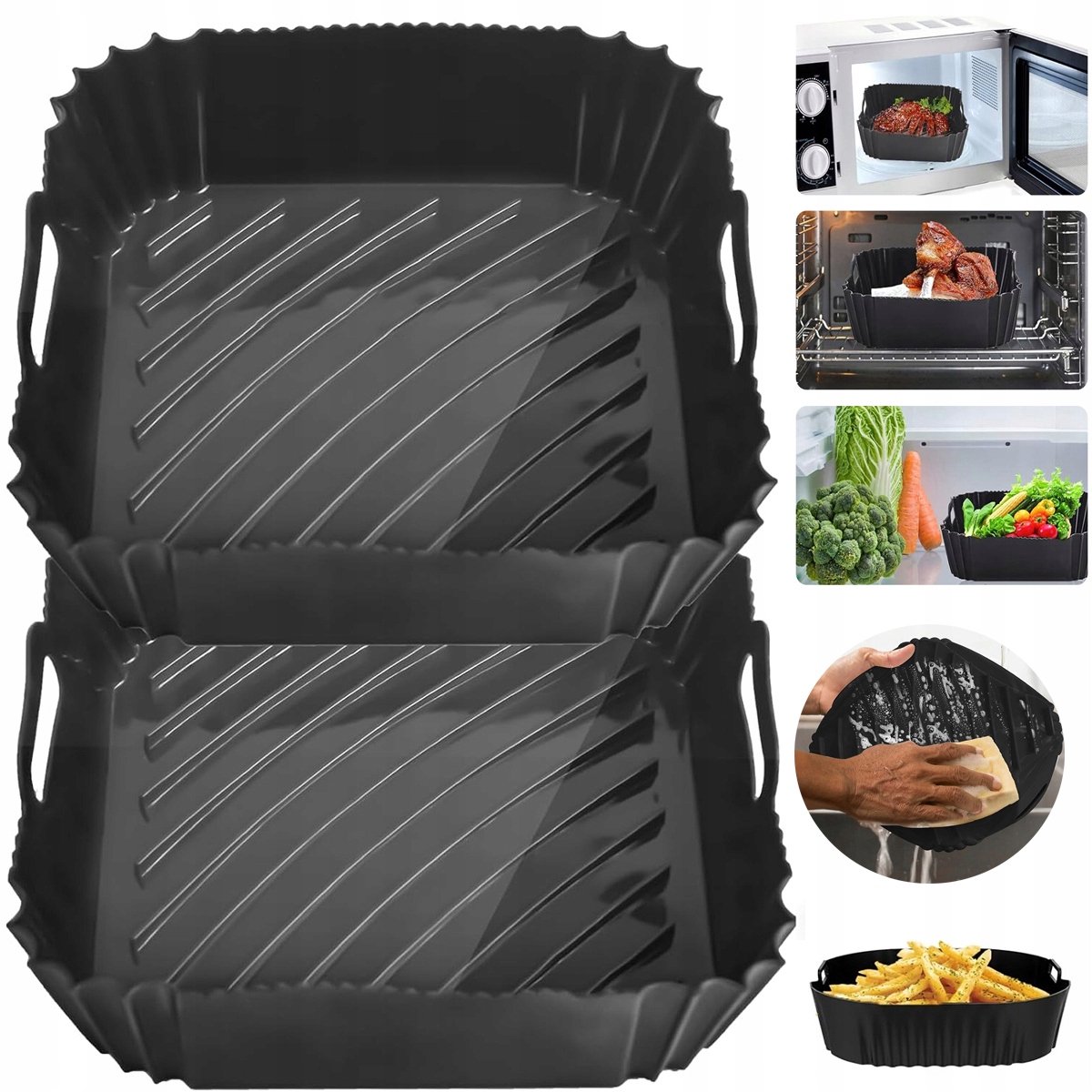 Siliconen Bakvorm voor Airfryer - Herbruikbaar & Vaatwasserbestendig