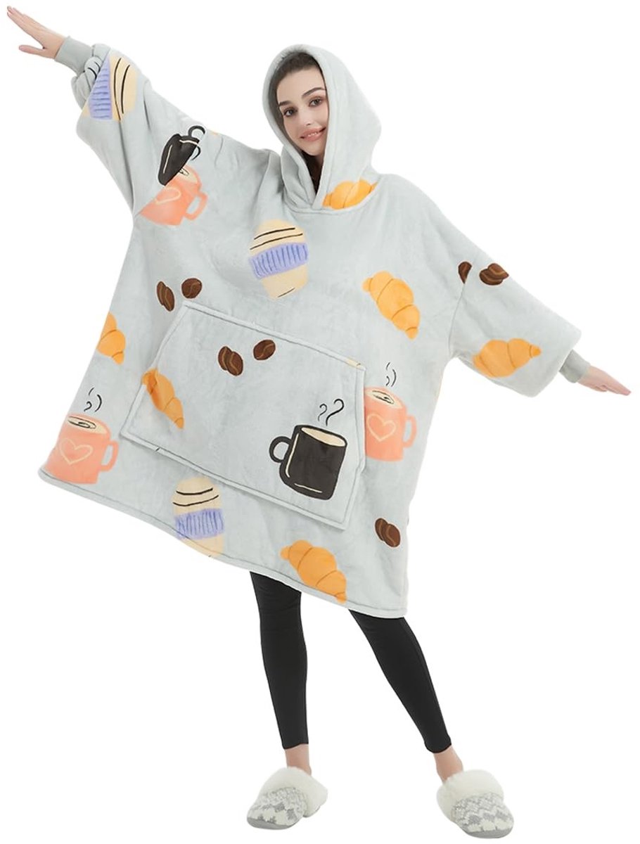 SolidKeus - Fluffy Hoodie Blanket in Afternoon Tea Kleur
