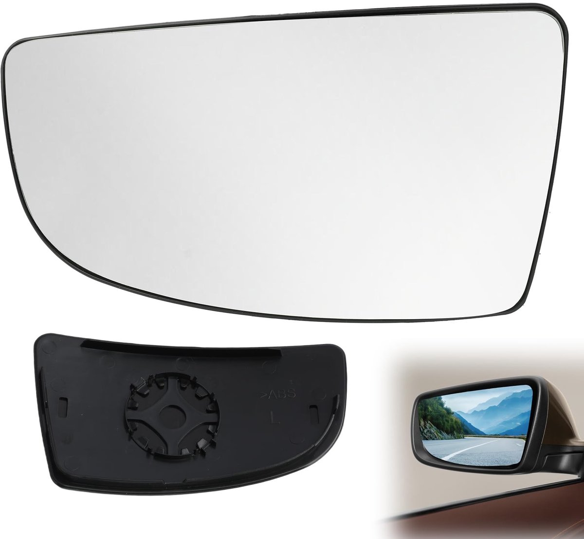 SolidKeus - Vervangend Buitenspiegelglas Links voor Auto MK8 2014-2022
