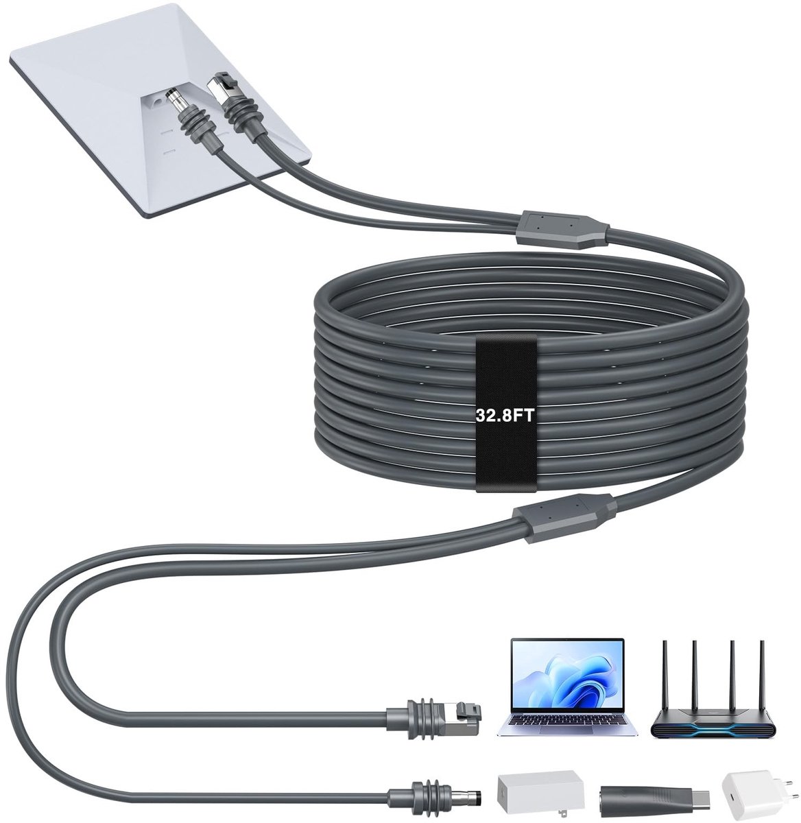 SolidKeus - 2-in-1 Ethernet en Voedingskabel voor Starlink Mini