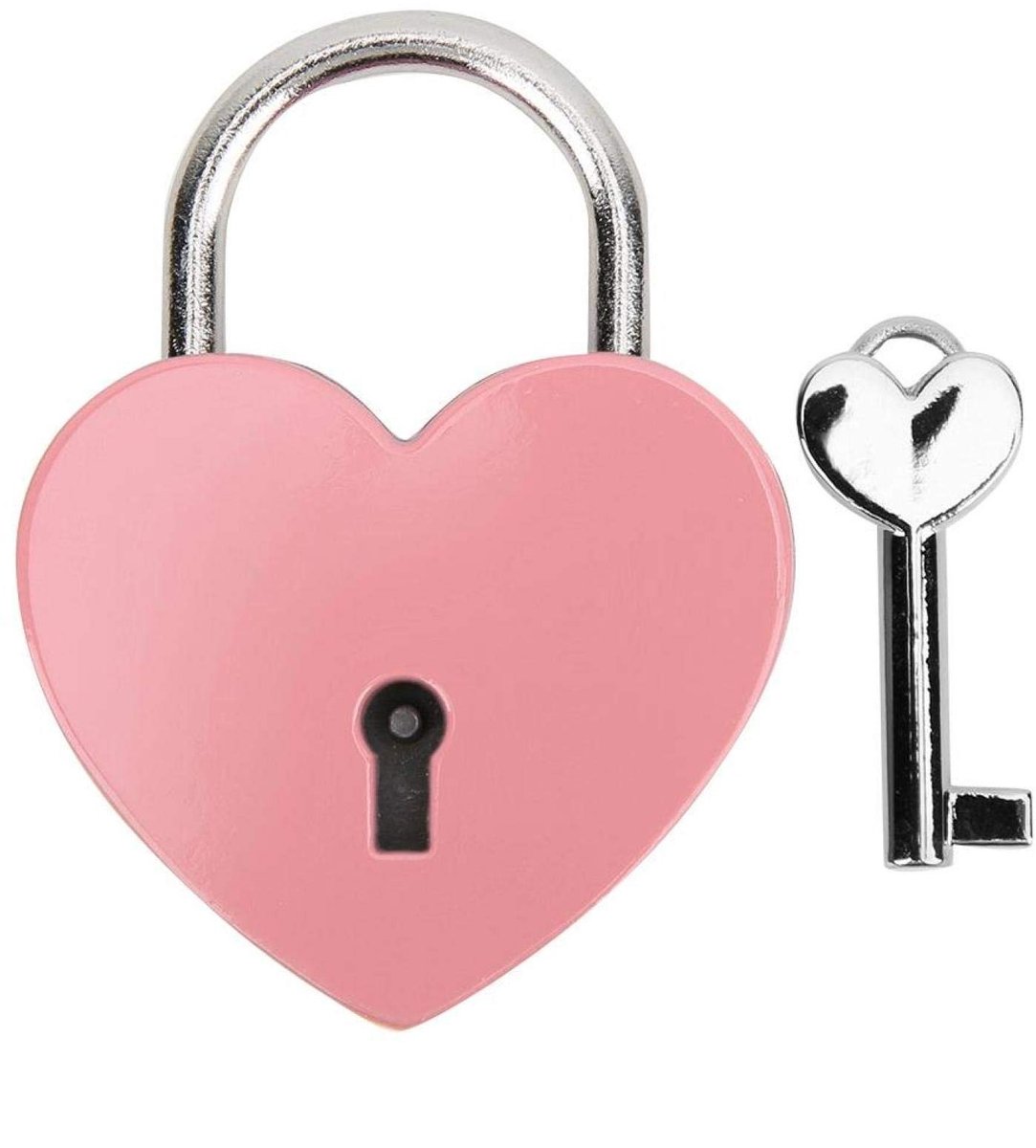 SolidKeus - Hartvormige Metalen Hangslot met Sleutel