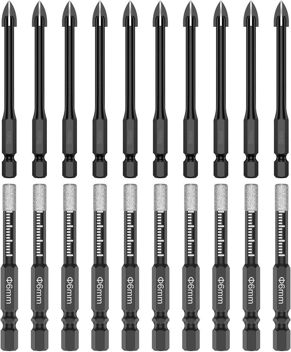 SolidKeus - 20-delige Boorbits Set voor Tegels en Glas