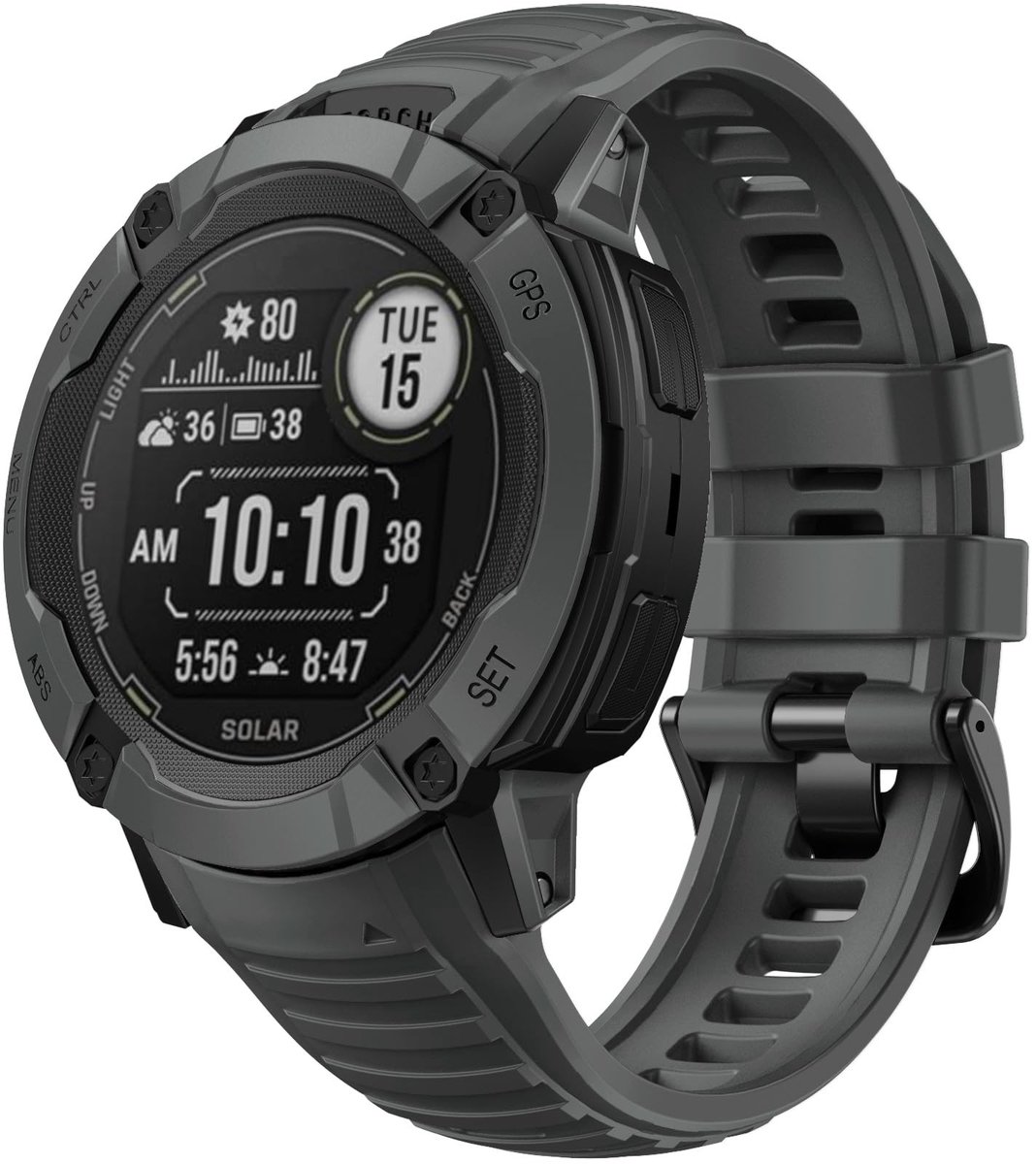 SolidKeus - Silicone Vervangband voor Garmin Instinct 2X
