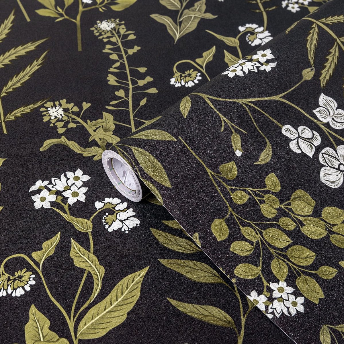 SolidKeus - Zelfklevende Wandfolie met Vintage Bloemmotief