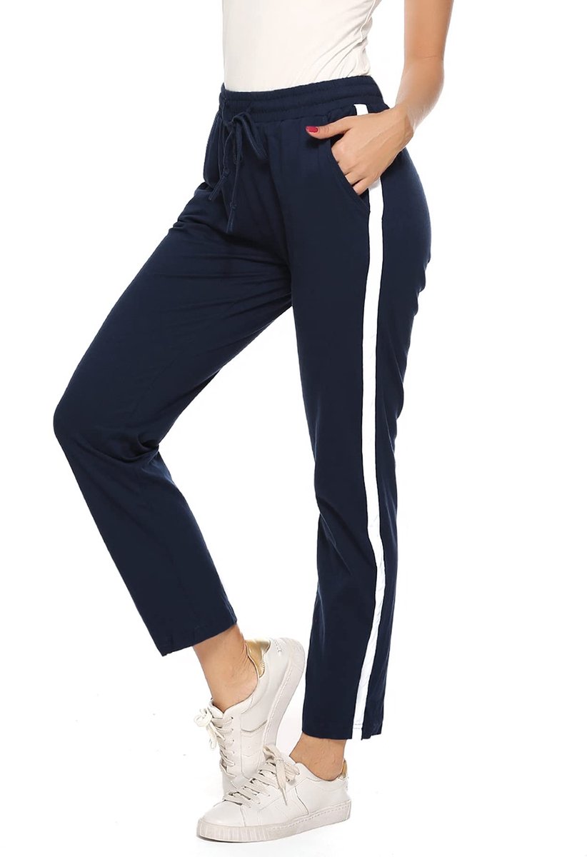 SolidKeus - Dames Joggingbroeken van Katoen met Hoge Taille