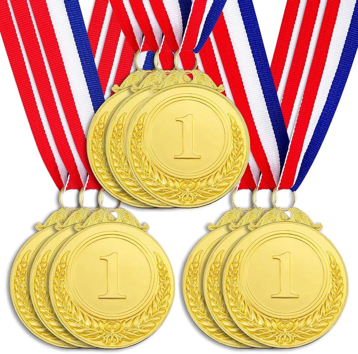 SolidKeus - Medailleset Goud Zilver Brons met Halsband voor Kinderen