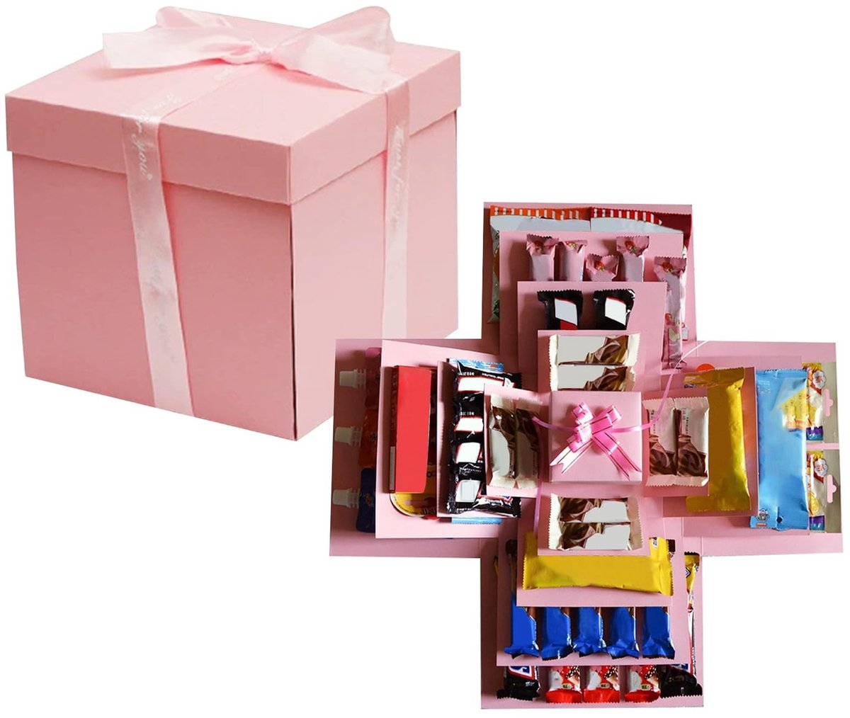 SolidKeus - Explosiebox Bruiloft 5-Laags Verrassingsdoos voor Cadeaus