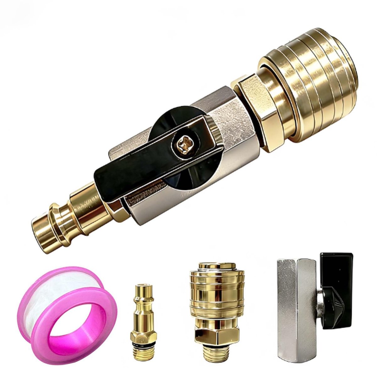 SolidKeus - Compressed Air Shut-Off Valve met Afdichtingstape