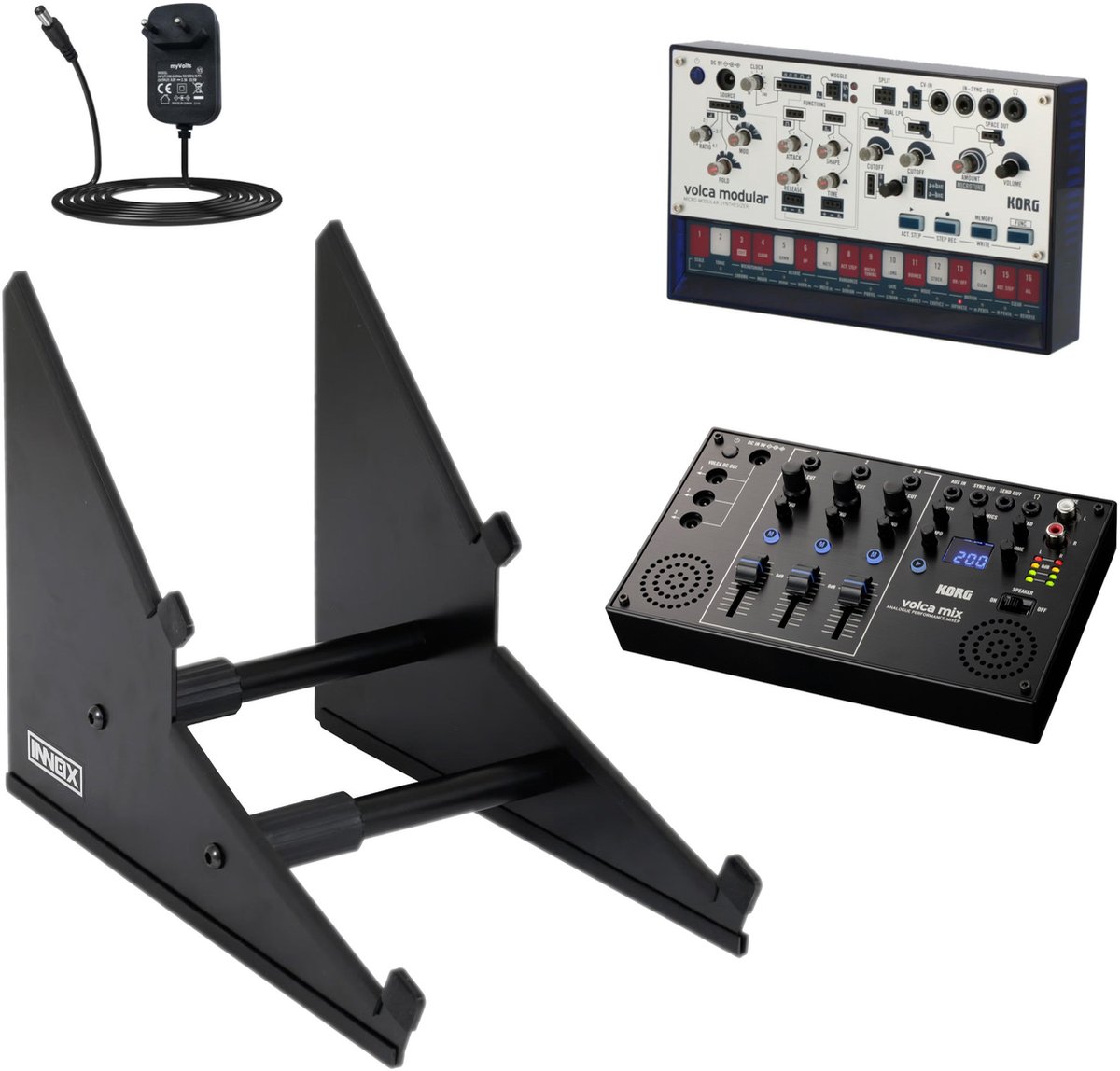Synthesizer standaard voor 2 apparaten - Innox SynthStand 01 - Multikleur