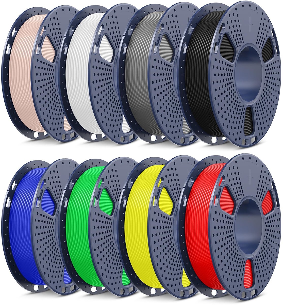 SolidKeus - High Speed ABS Filament Set, 8 Kleuren, 1.75mm, Geschikt voor Snelle Prints tot 350mm/s