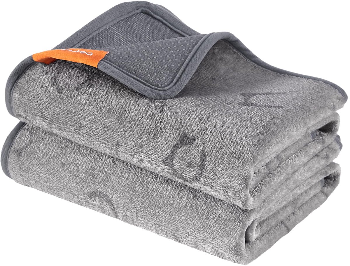 2x Wasbare Puppy Matten - Herbruikbare Hondenmat 122 x 91 cm - Waterdicht & Lekvrij - Antislip Absorberende Onderlegger voor Honden, Katten & Kleine Huisdieren - Duifgrij