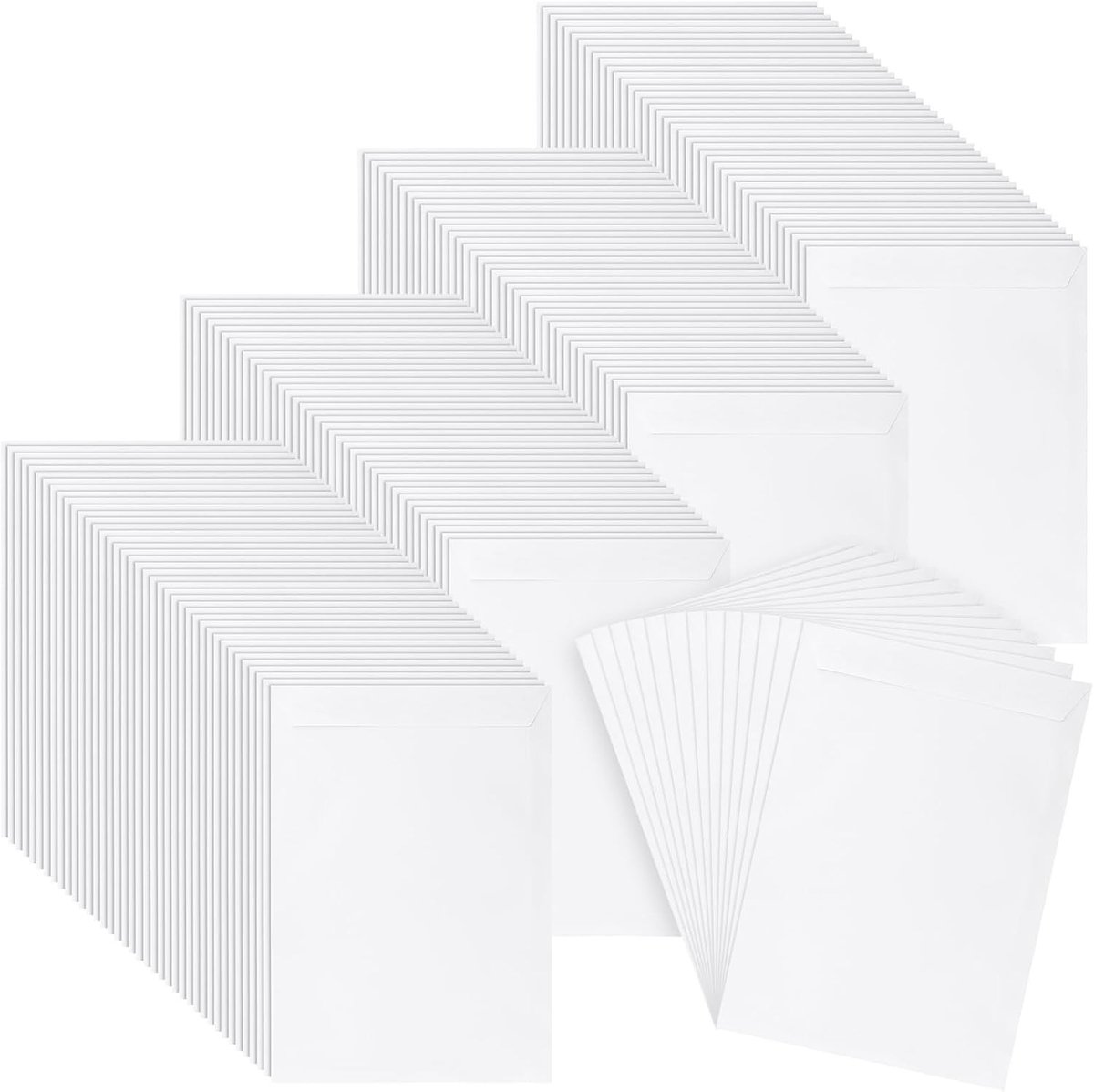 200 Pack C4 Witte Zelfzegel Enveloppen voor A4 Post, Verzendverpakking en Briefen, 324 x 229mm
