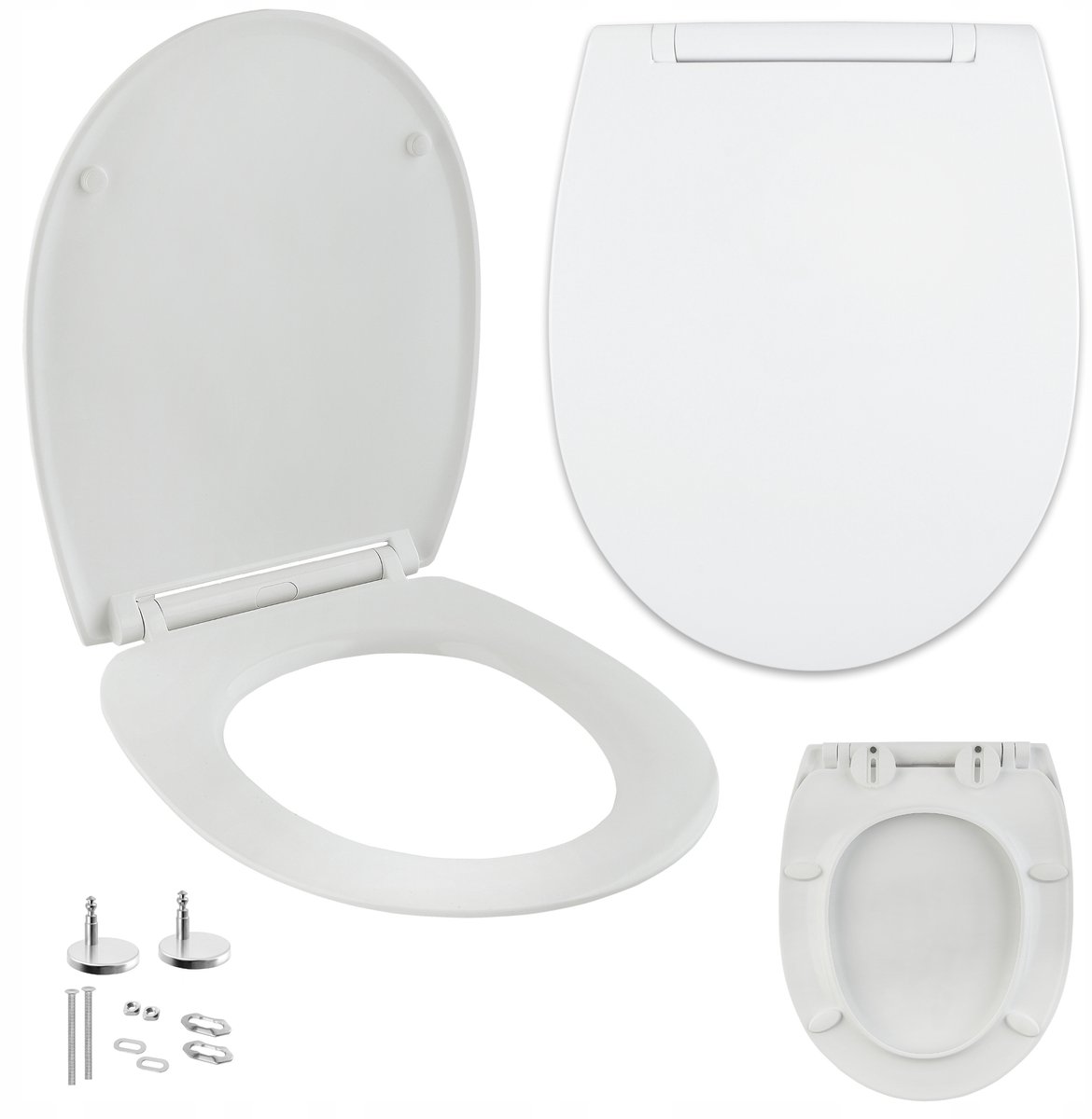 Universele Duroplast toiletbril met Soft Close en Easy Release