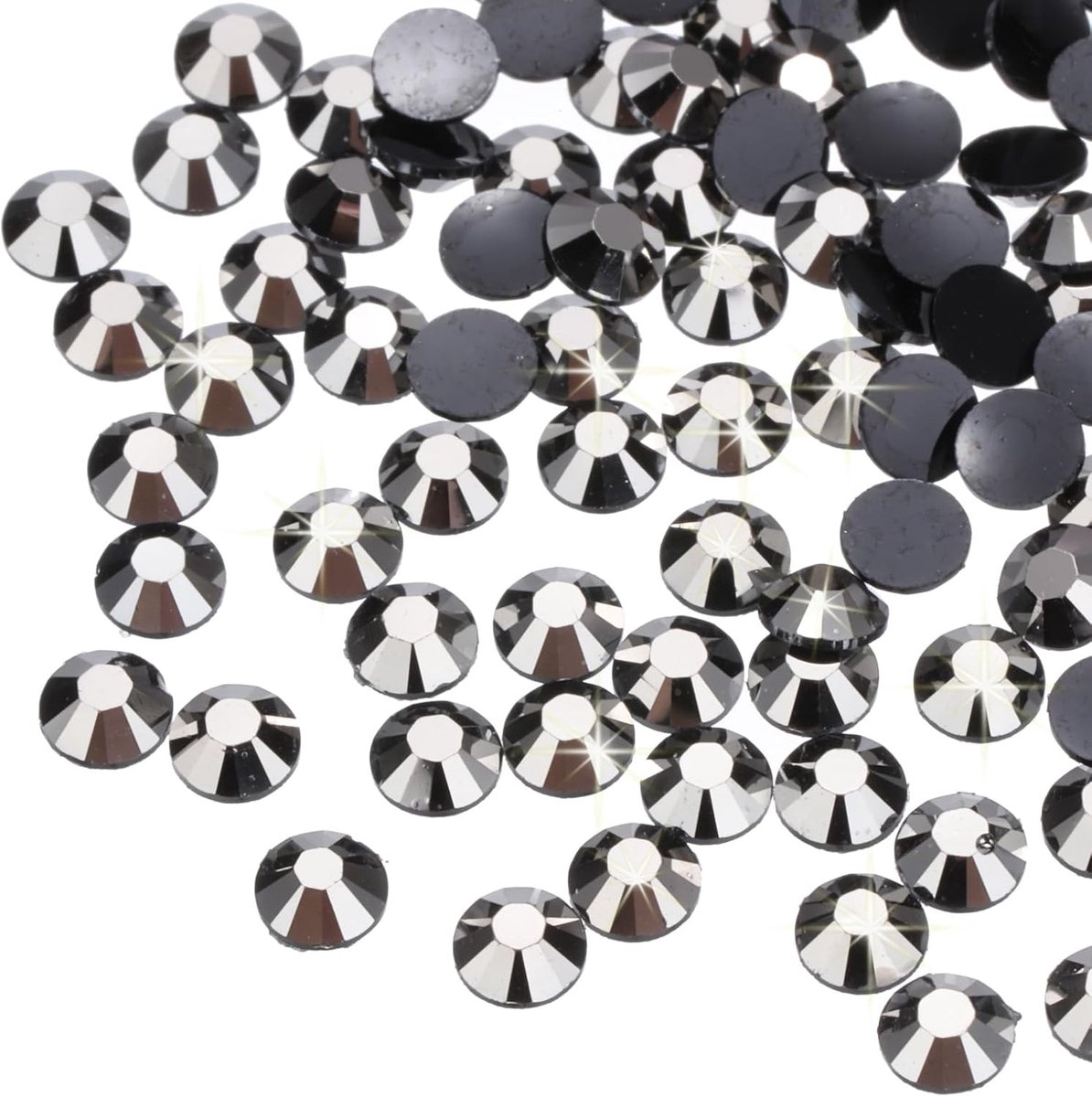 Rhinestone SS16 Platte onderkant, 25.000 stuks, zwarte hars, 4 mm, hotfix, strassteentjes voor knutselen, doe-het-zelf design, bekers, kleding, make-up, nagelkunst
