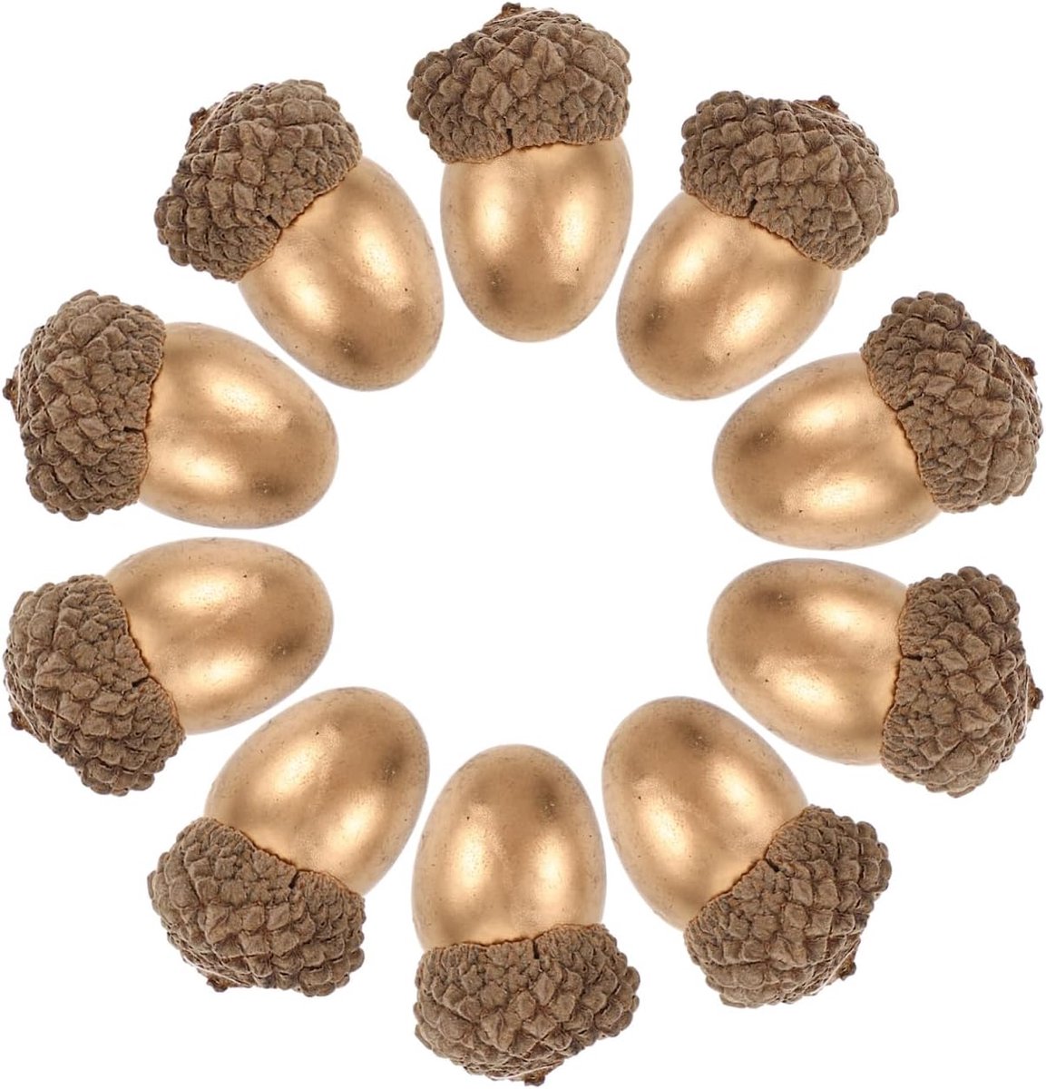 25-delige kunstgouden eikels, retro decoratie, realistische kerstdecoratie voor tafel, doe-het-zelf, knutselen, feestelijke simulatie, noten, zonder geur, kleurintensief en duurzaam